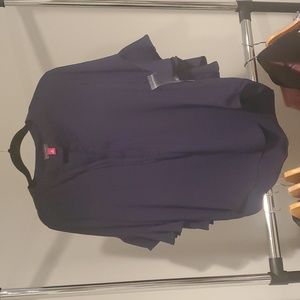 Vince Camuto ruffle 3/4 sleeve Navy top